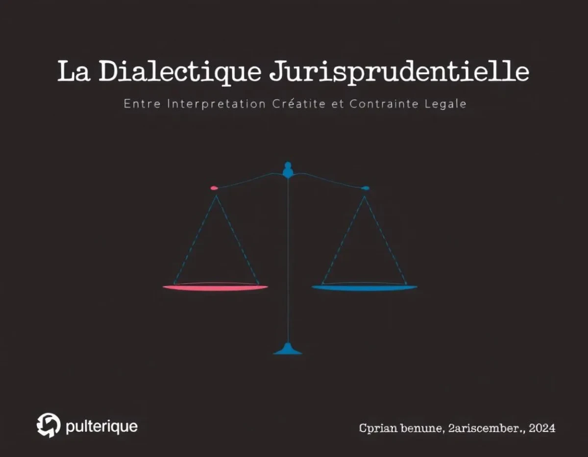 La Dialectique Jurisprudentielle : Entre Interprétation Créatrice et Contrainte Légale